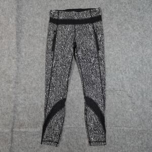 Lululemon Leggings Womens 4 Inspire 25" Zip Pockets Yoga Run Gym Workout Speckle